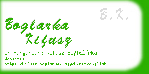 boglarka kifusz business card